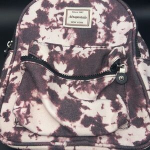 Aeropostale Black and Pink Patterned Backpack